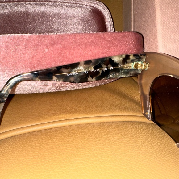 MIU MIU, RARE, Rasoir Crystal Rhinestone Half Rim Sunglasses (MSRP: $495), EEUC - Picture 4 of 5
